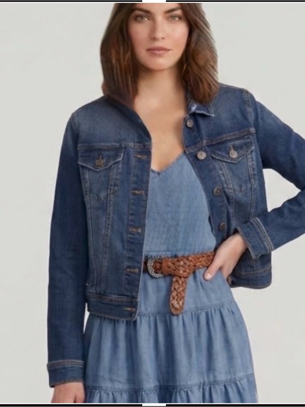 PAIGE Premium Denim Jean Jacket Dark Wash Trucker Classic Medium
